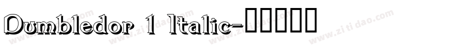 Dumbledor 1 Italic字体转换